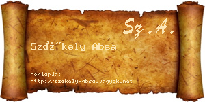 Székely Absa névjegykártya